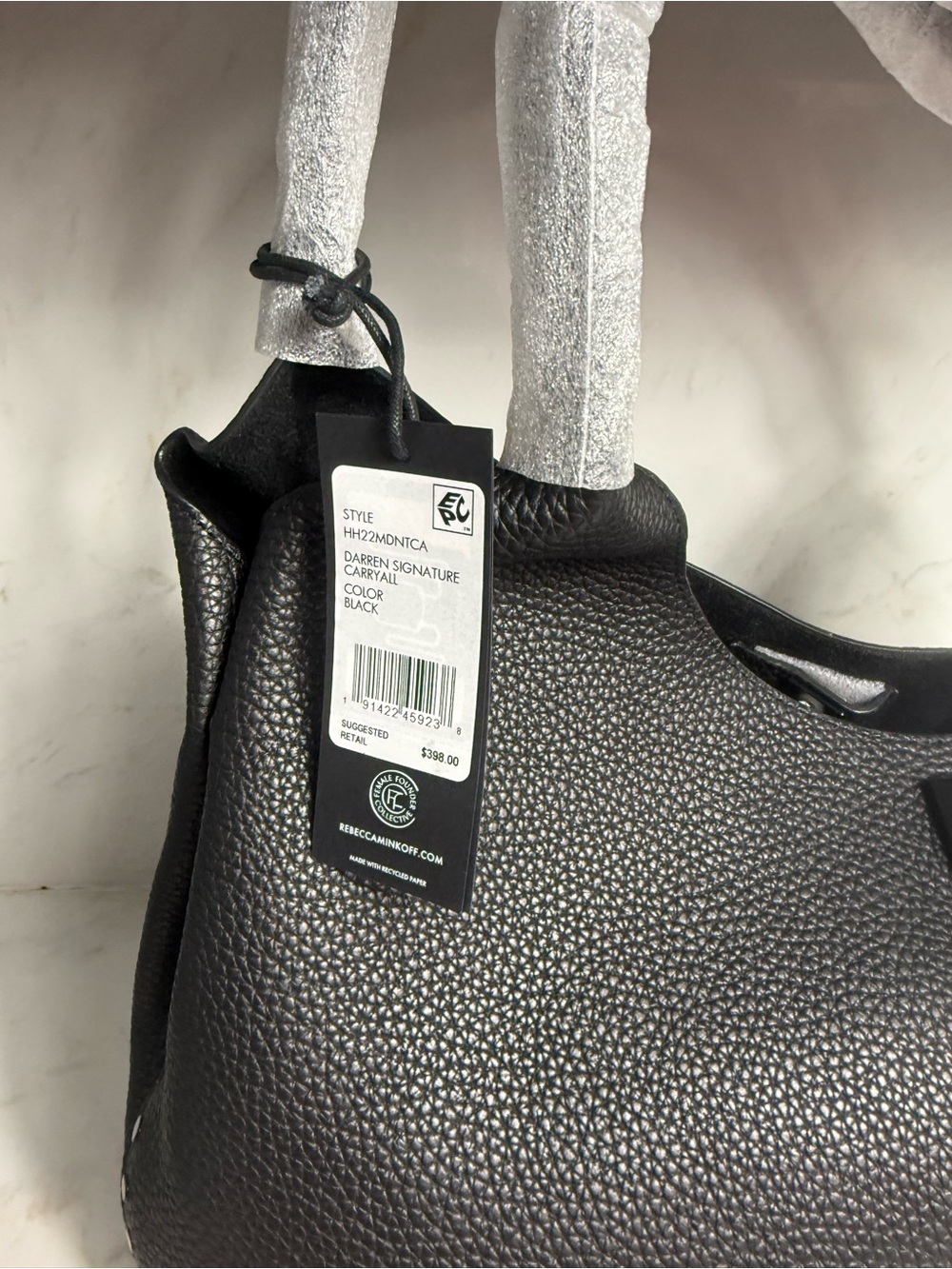 NWT Rebecca Minkoff Darren Signature Carryall in black hobo - Picture 3 of 10